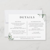 Informationen zu natürlichen botanischen Hochzeite Einladung (Vorderseite)