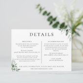 Informationen zu natürlichen botanischen Hochzeite Einladung (Stehend Vorderseite)