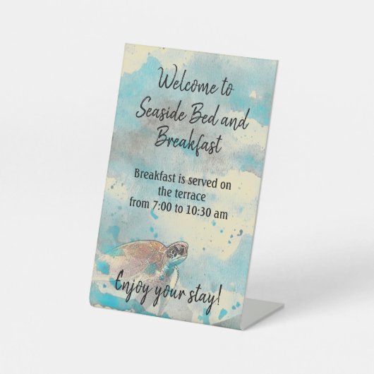 Informationen zu Nautical Beach Bed and Breakfast Sockelschild (Vorderseite)