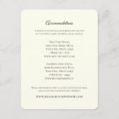 Informationen zu Rosa und Elfenbeinhochzeiten Begleitkarte (Rückseite)