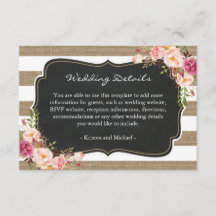 Informationen zu rustikalen Burlap Stripes Floral 