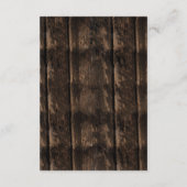 Informationen zu rustikalen Hochzeiten in Holz und Begleitkarte (Rückseite)