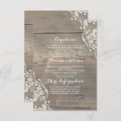 Informationen zu rustikalen Hochzeiten und Hochzei Begleitkarte (Vorne/Hinten)