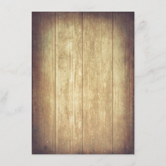 Informationen zu rustikalen Holzstall-Lichtern Begleitkarte (Rückseite)