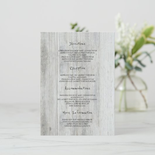 Informationen zu rustikalen Holzställe - Informati Begleitkarte (Stehend Vorderseite)