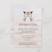 Informationen zu rustikalen romantischen Arrow- un Begleitkarte (Vorne/Hinten)