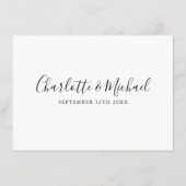 Informationen zu Schwarz-Weiß-Hochzeiten Begleitkarte (Rückseite)