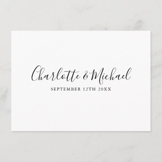 Informationen zu Schwarz-Weiß-Hochzeiten Begleitkarte (Rückseite)