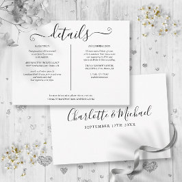 Informationen zu Schwarz-Weiß-Hochzeiten Begleitkarte