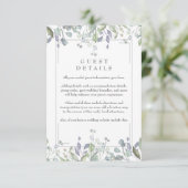 Informationen zu Seiten und Lilac-Floral Begleitkarte (Stehend Vorderseite)