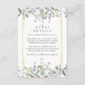 Informationen zu Seiten und Lilac-Floral Begleitkarte (Vorderseite)