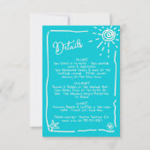 Informationen zu sonnigen tropischen Händen zu Hoc Einladung (Vorderseite)