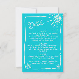 Informationen zu sonnigen tropischen Händen zu Hoc Einladung