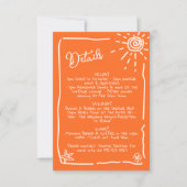 Informationen zu sonnigen tropischen Händen zu Hoc Einladung (Vorderseite)