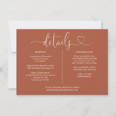 Informationen zu Terracotta Heft Einladung (Vorderseite)