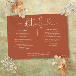 Informationen zu Terracotta Heft Einladung