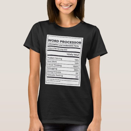 Informationen zu Textverarbeitungsprogrammen T-Shirt (Vorderseite)