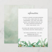 Informationen zu tropischen Foliage Floral Wedding Begleitkarte (Vorne/Hinten)