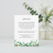 Informationen zu tropischen Foliage Floral Wedding Begleitkarte (Stehend Vorderseite)