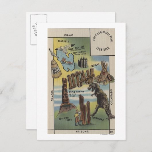 Informationen zu Websites in UtahUtah Postkarte (Vorne/Hinten)