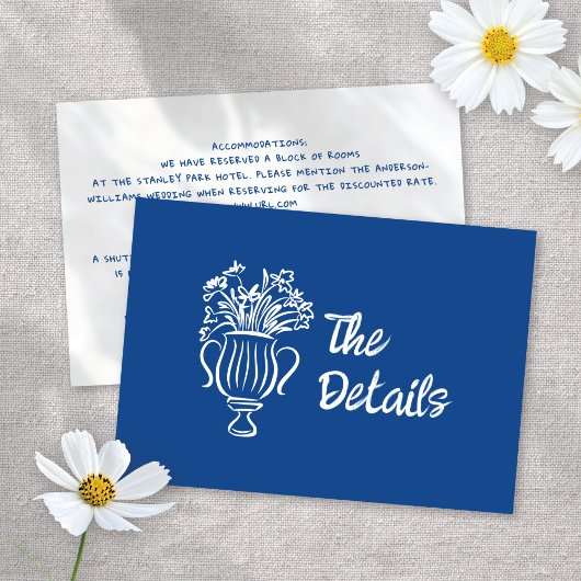 Informationen zu Whimsical Illustriert Floral Wedd Begleitkarte