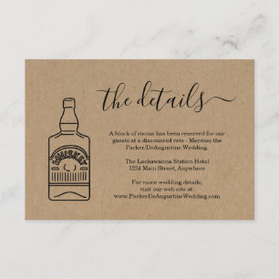 Informationen zu Whiskey-Elementen Umschließungska Begleitkarte