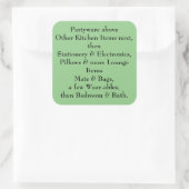 Informationen zu Wildblumen. . . Quadratischer Aufkleber (Tasche)