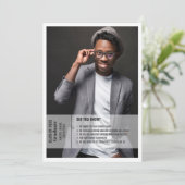 Informationen zum 2. Foto Abschluss einladen Einladung (Stehend Vorderseite)