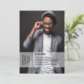 Informationen zum 2. Foto Abschluss einladen Einladung (Stehend Vorderseite)