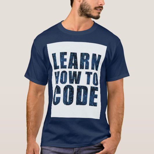 Informationen zum Code (blau) T-Shirt (Vorderseite)