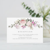 Informationen zum Empfang Floral Begleitkarte (Stehend Vorderseite)