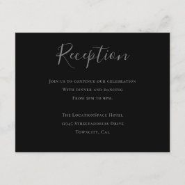 Informationen zum Empfang von Schwarz-Grau-Typogra Begleitkarte