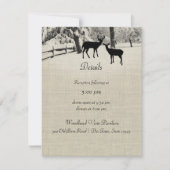 Informationen zum Empfang Winterhirsche Einladung (Vorderseite)