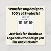 Informationen zum Entwurf des Transfers Begleitkarte (Vorderseite)