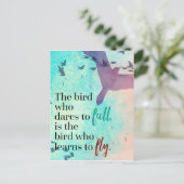 Informationen zum Fliegen Postkarte (Stehend Vorderseite)