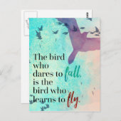 Informationen zum Fliegen Postkarte (Vorne/Hinten)