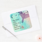 Informationen zum Fliegen Quadratischer Aufkleber (Umschlag)