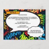 Informationen zum Fun Comic Book Wedding Begleitkarte (Rückseite)