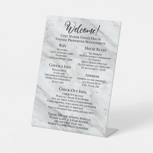 Informationen zum Gästehaus - Ferienvermietung Sockelschild (Vorderseite)