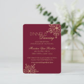 Informationen zum Goldenen Empfang Snowflake Einladung (Stehend Vorderseite)