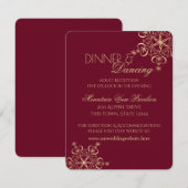 Informationen zum Goldenen Empfang Snowflake Einladung (Vorne/Hinten)