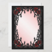 Informationen zum gotischen Brautduscheneinladungs Einladung (Rückseite)