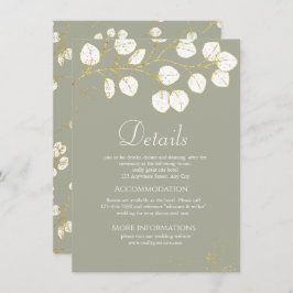 Informationen zum Hochzeitsstichtag bei Green Gold Begleitkarte