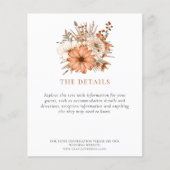 Informationen zum Hochzeitstag im Herbst (Vorderseite)