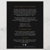 Informationen zum Hochzeitstag in Schwarzgold-Mono (Rückseite)
