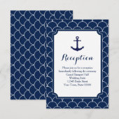Informationen zum Navy Blue Scallop Pattern Nautis Einladung (Vorne/Hinten)