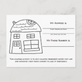 Informationen zum Notfall für die Kinder-Aktivität Postkarte (Vorderseite)