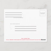 Informationen zum Notfall im Haus für die Kids-Akt Postkarte (Rückseite)