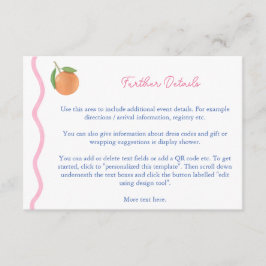 Informationen zum Polterabend von Boho Citrus Squi Begleitkarte