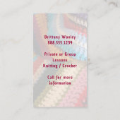 Informationen zum Strick der Vorlage für Visitenka Visitenkarte (Rückseite)